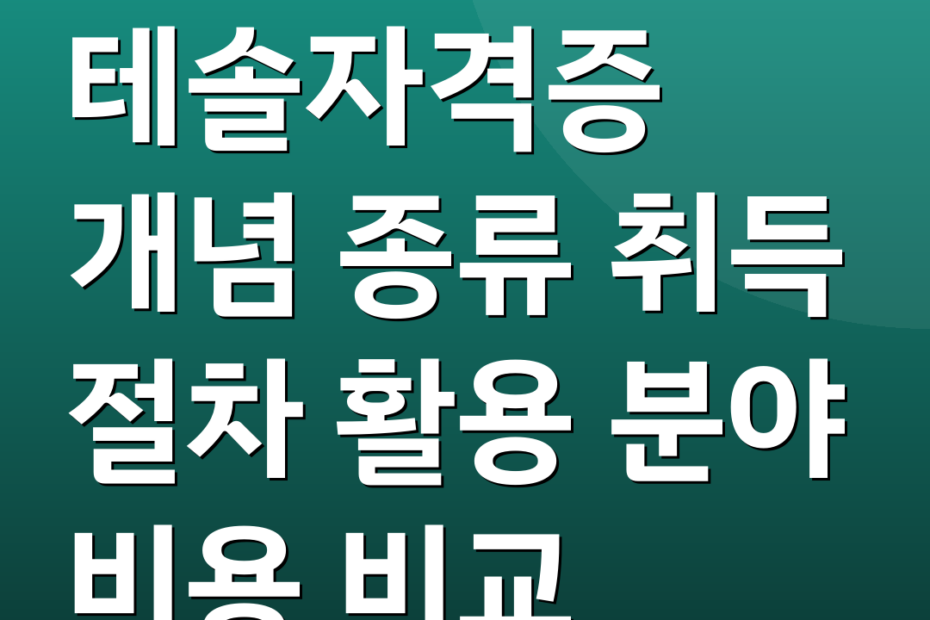 테솔자격증 개념 종류 취득 절차 활용 분야 비용 비교
