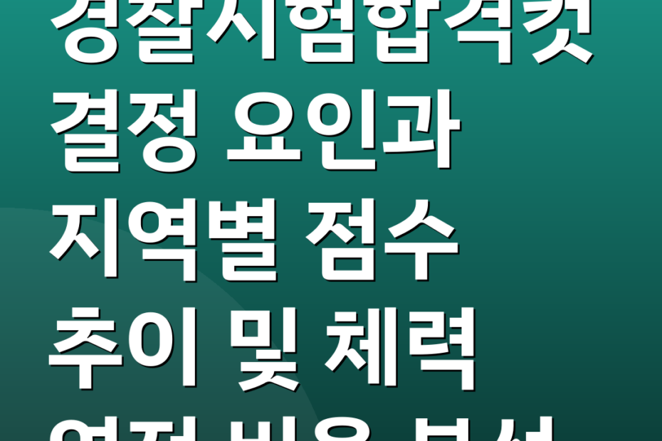 경찰시험합격컷 결정 요인과 지역별 점수 추이 및 체력 역전 비율 분석