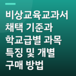 비상교육교과서 채택 기준과 학교급별 과목 특징 및 개별 구매 방법